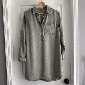 Old Navy Olive Green Shirt Dress